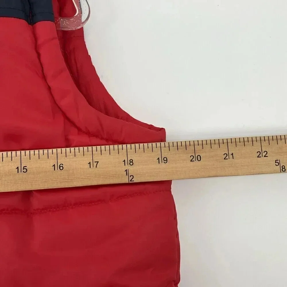 Puma Boys Puffer Vest Size‎ Medium Red Navy Blue Sleeveless Jacket Youth 10-12